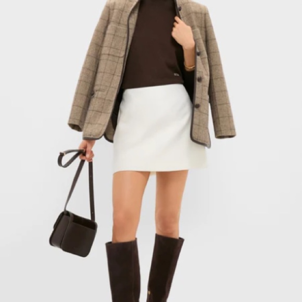 NWT Cream Wool Meg Mini Skirt